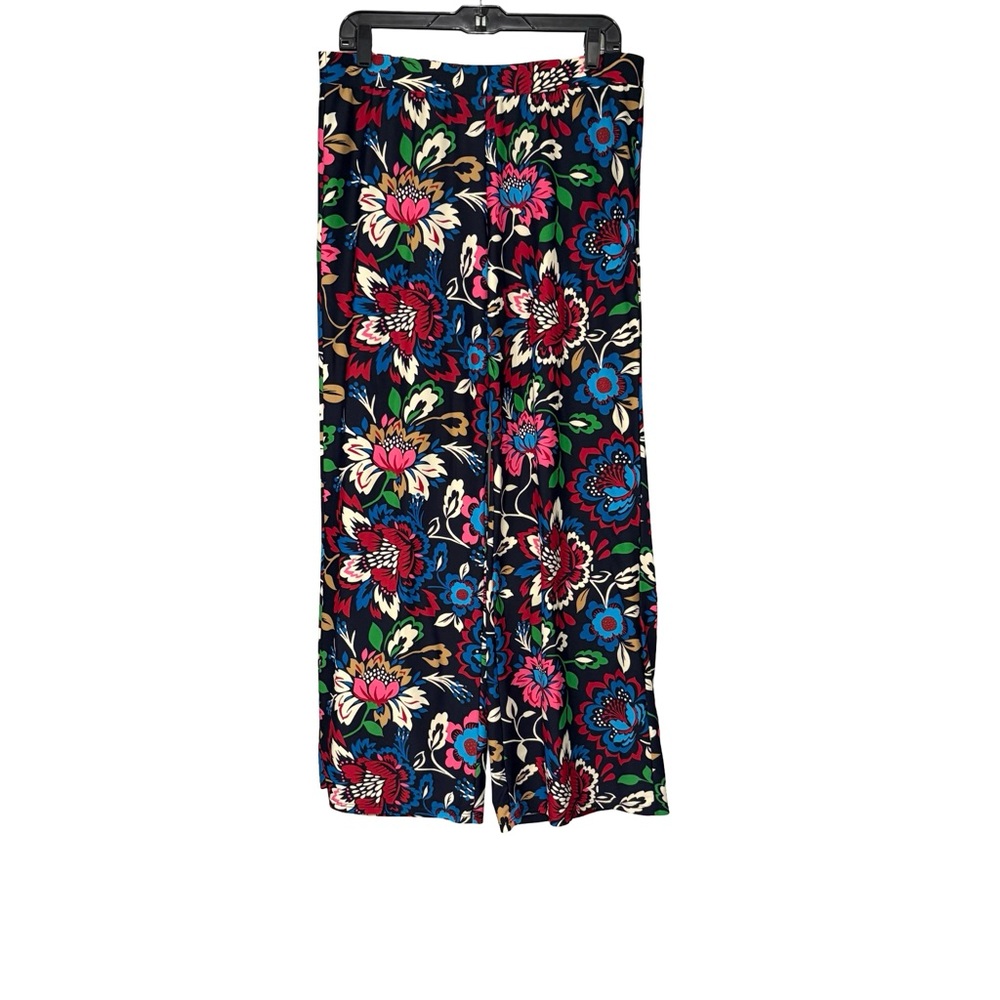 Jude Connally Lucia JC Floral Print Wide Leg Pants, Fall Chintz Navy, Sz M